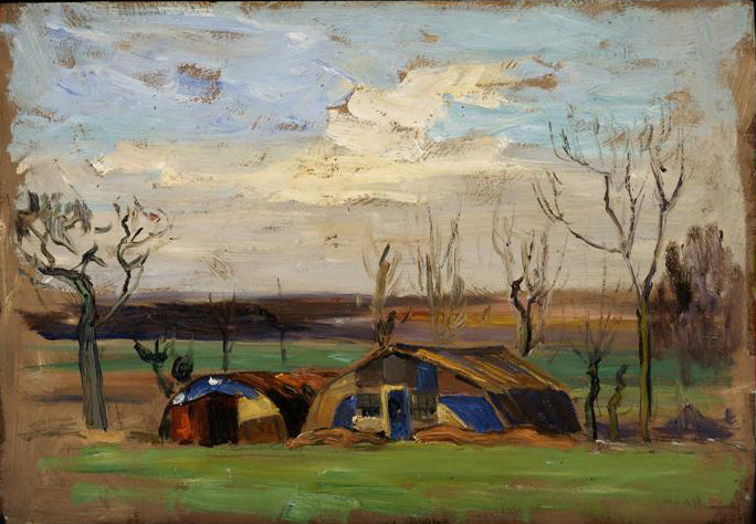 Camouflaged Nissen Cabins - Maurice Galbraith Cullen