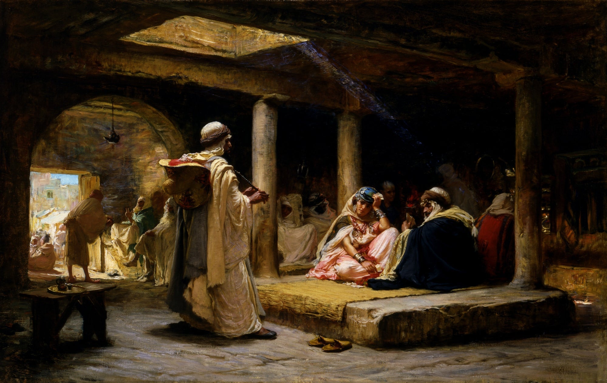 Café in Biskra, Algeria - Frederick Arthur Bridgman