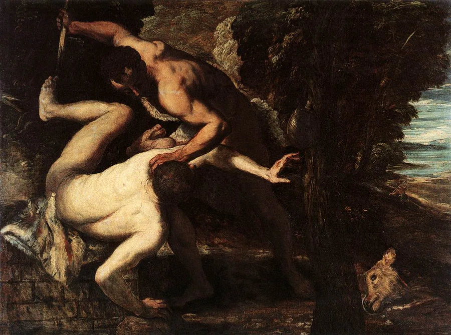 Cain Killing Abel (The Tintoret) - Jacopo Tintoretto