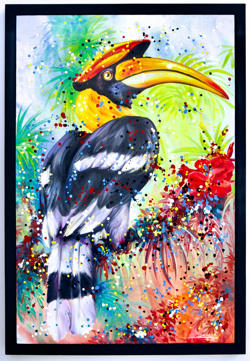Pop Art Hornbill | 80 X 120 cm