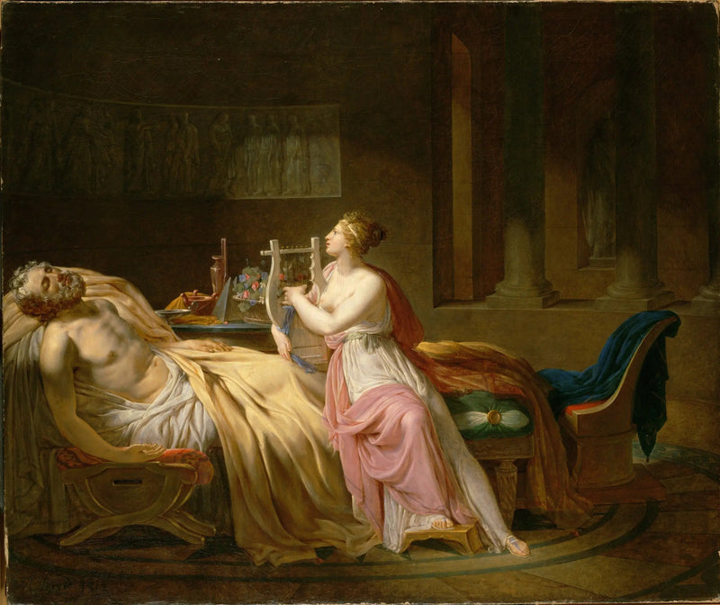 Calliope Weeping for Homer - Jacques-Louis David