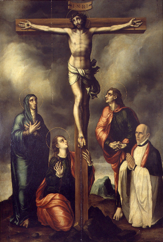 Calvario con donante - Luis de Morales image 1 tableau peint à l’huile sur toile