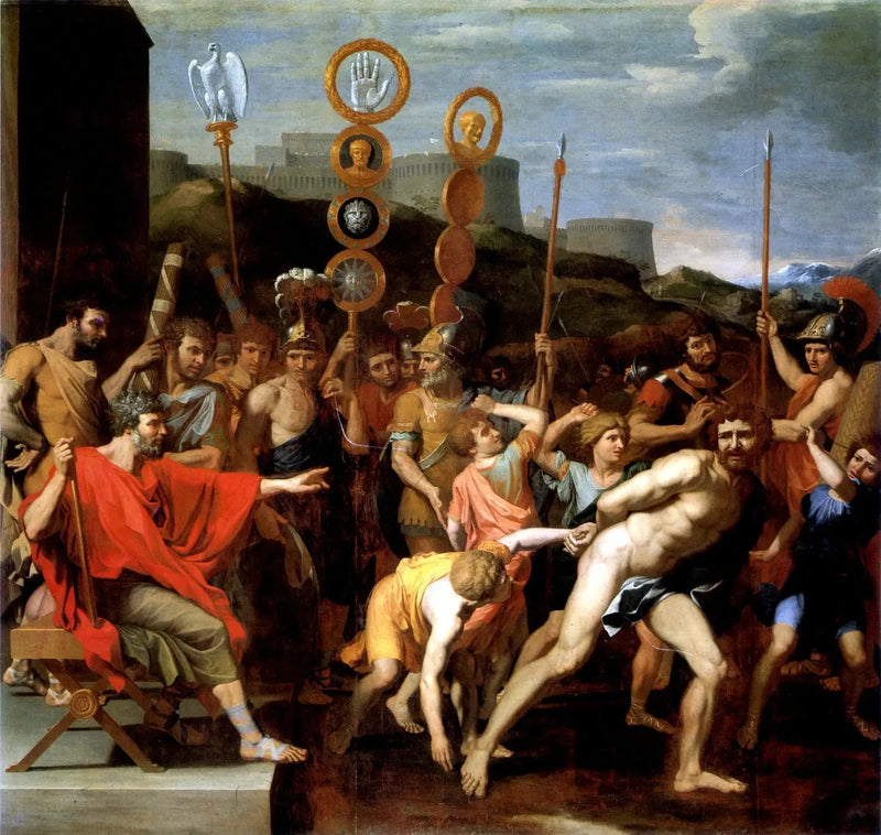 Camille livre le maître d'école de Faléries à ses écoliers - Nicolas Poussin