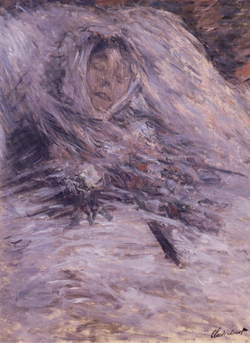 Camille on her deathbed - Claude Monet