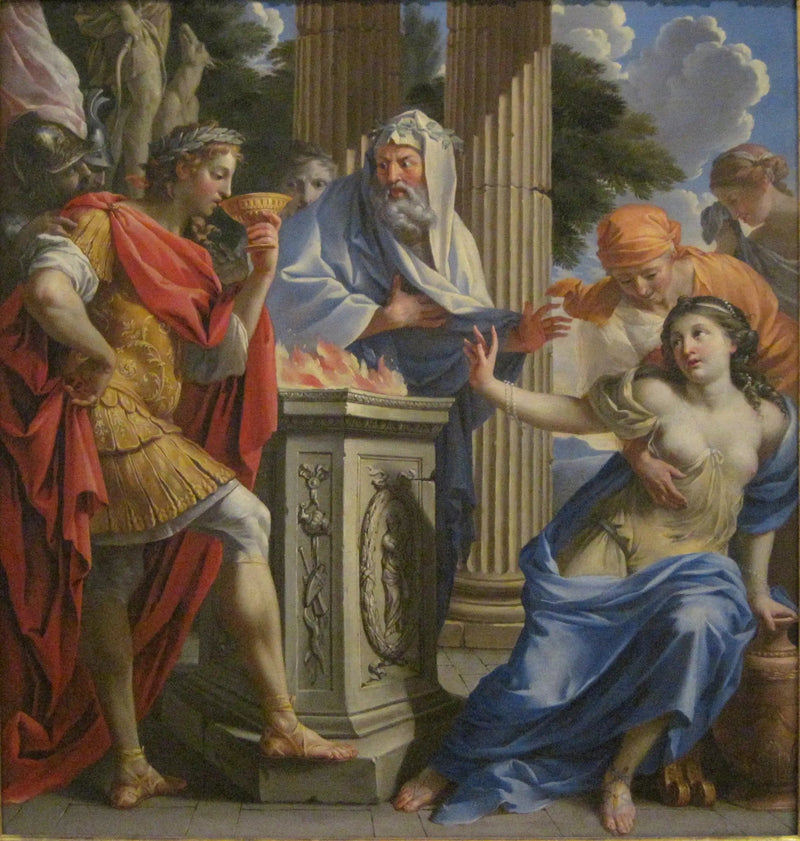 Camma offering the Poisoned Wedding Cup to Synorix at the Temple of Diana - Charles Poerson
