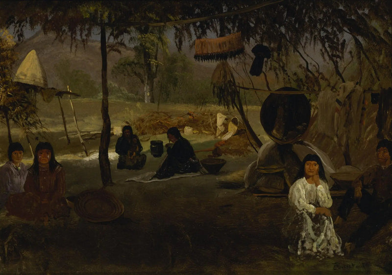 California Indian Camp - Albert Bierstadt