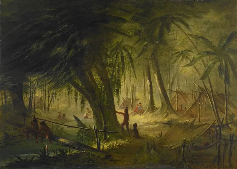 Indian Camp - George Catlin