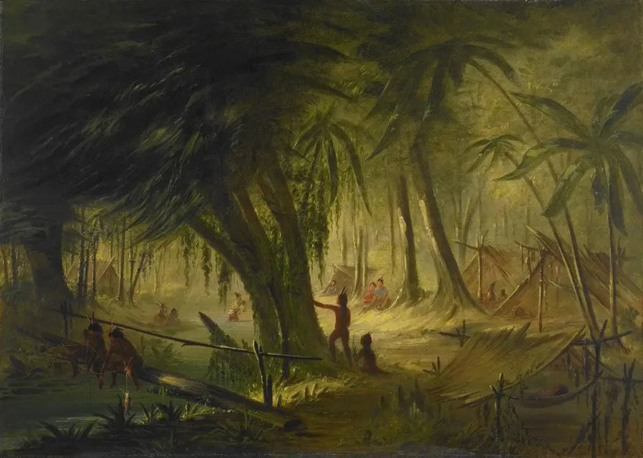 Indian Camp - George Catlin