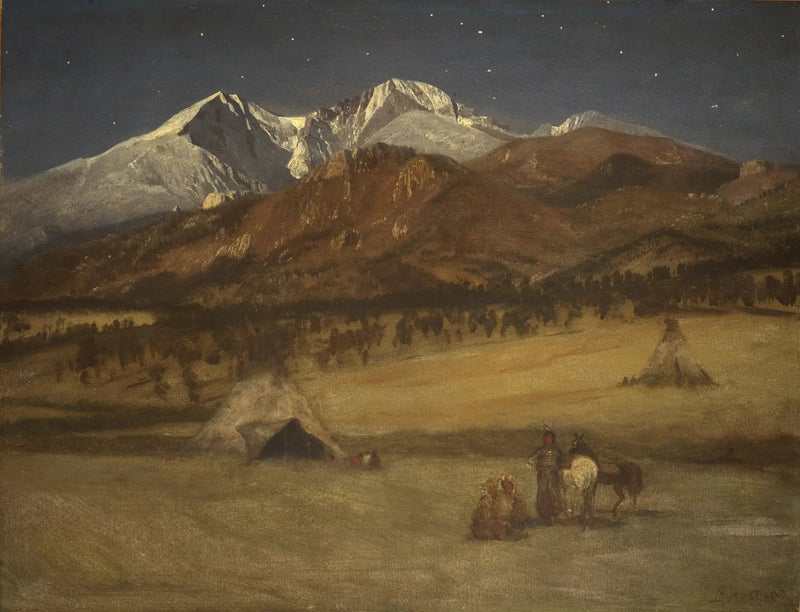 Indian Camp - Evening - Albert Bierstadt