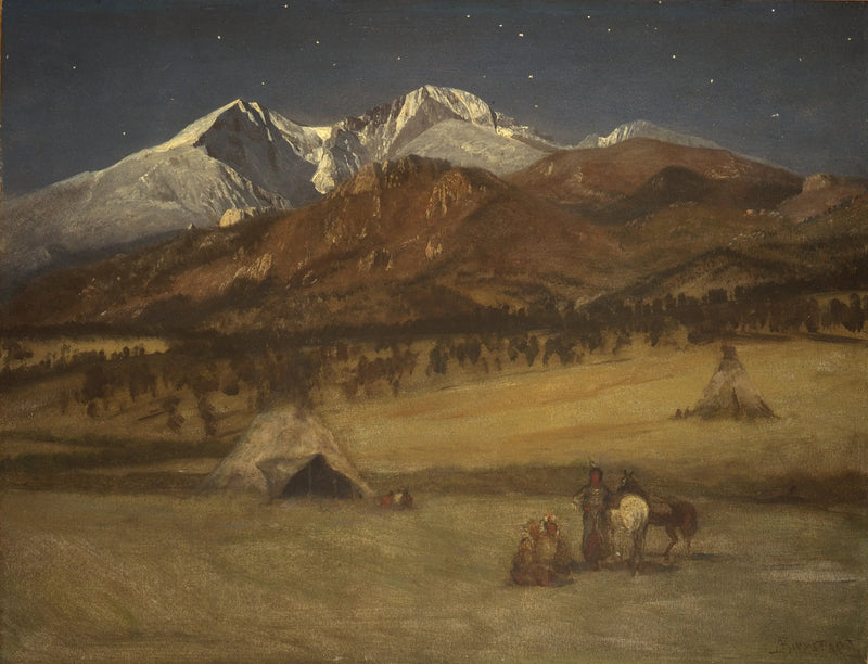 Indian Camp - Evening - Albert Bierstadt