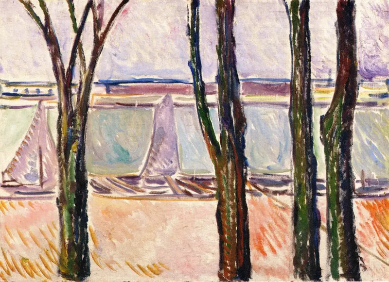 canal in Warnemünde - Edvard Munch