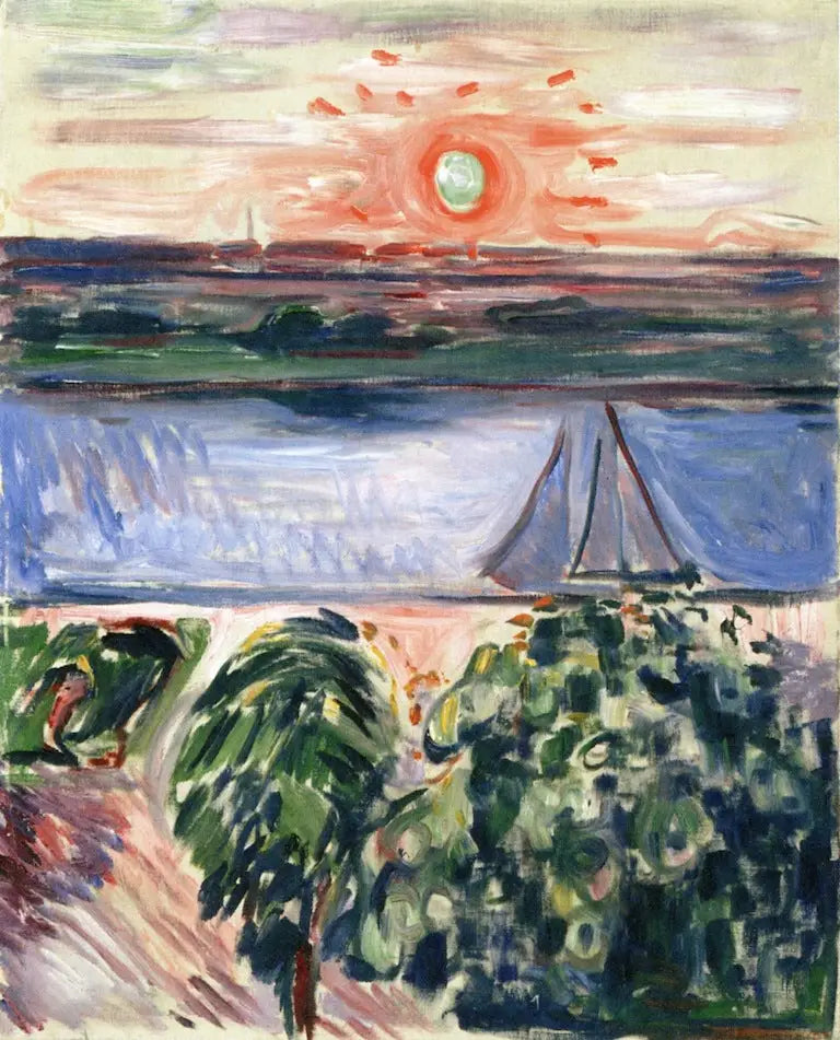 canal at sunset - Edvard Munch