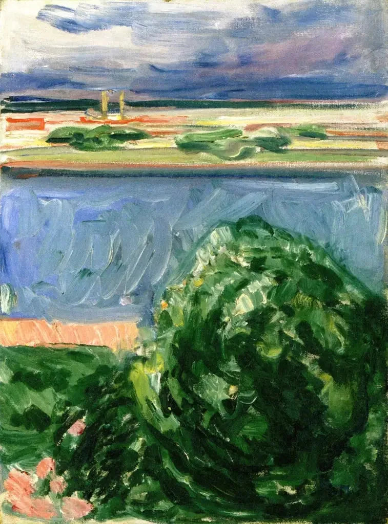 canal with black clouds - Edvard Munch