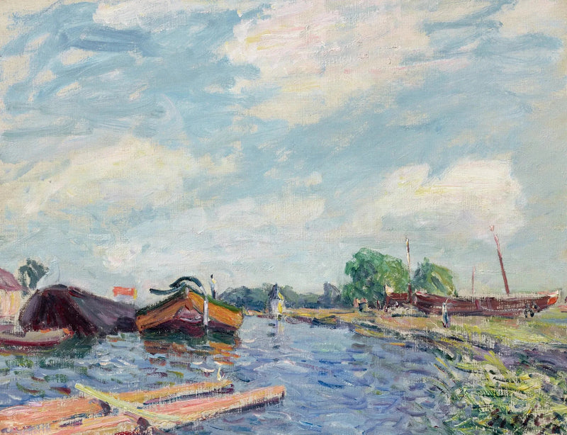 Canal du Loing at Saint-Mammès - Alfred Sisley
