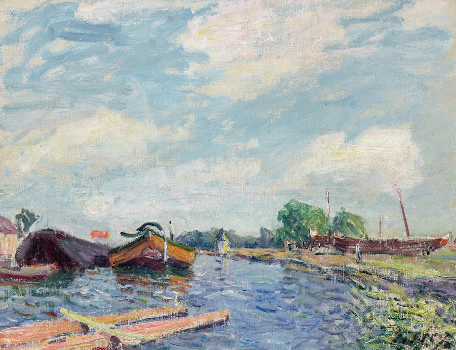 Canal du Loing at Saint-Mammès - Alfred Sisley