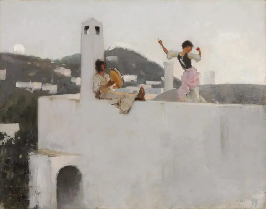 Capri Girl on a Roof - John Singer Sargent