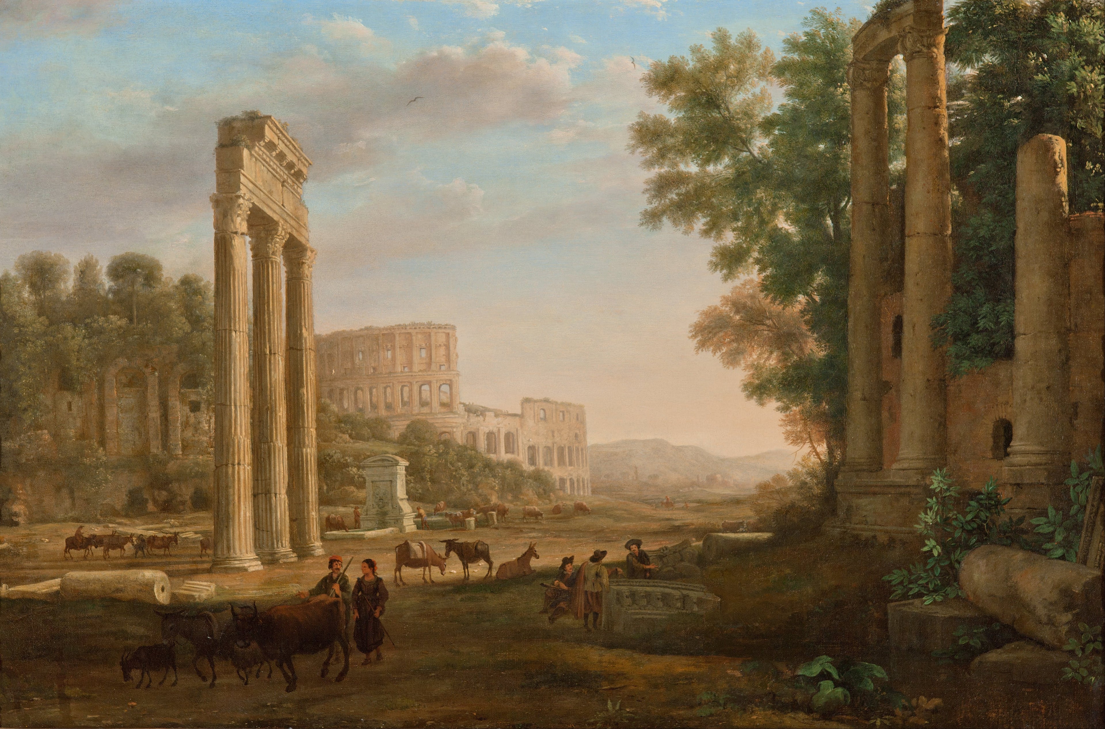 Capriccio with the Ruins of the Roman Forum - Claude Lorrain