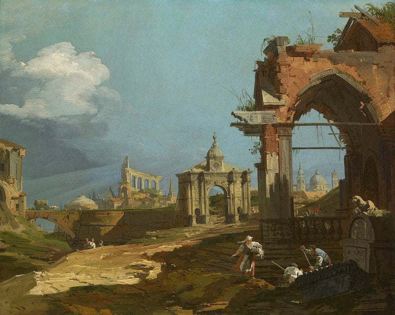Capriccio with a pointed arch - Canaletto