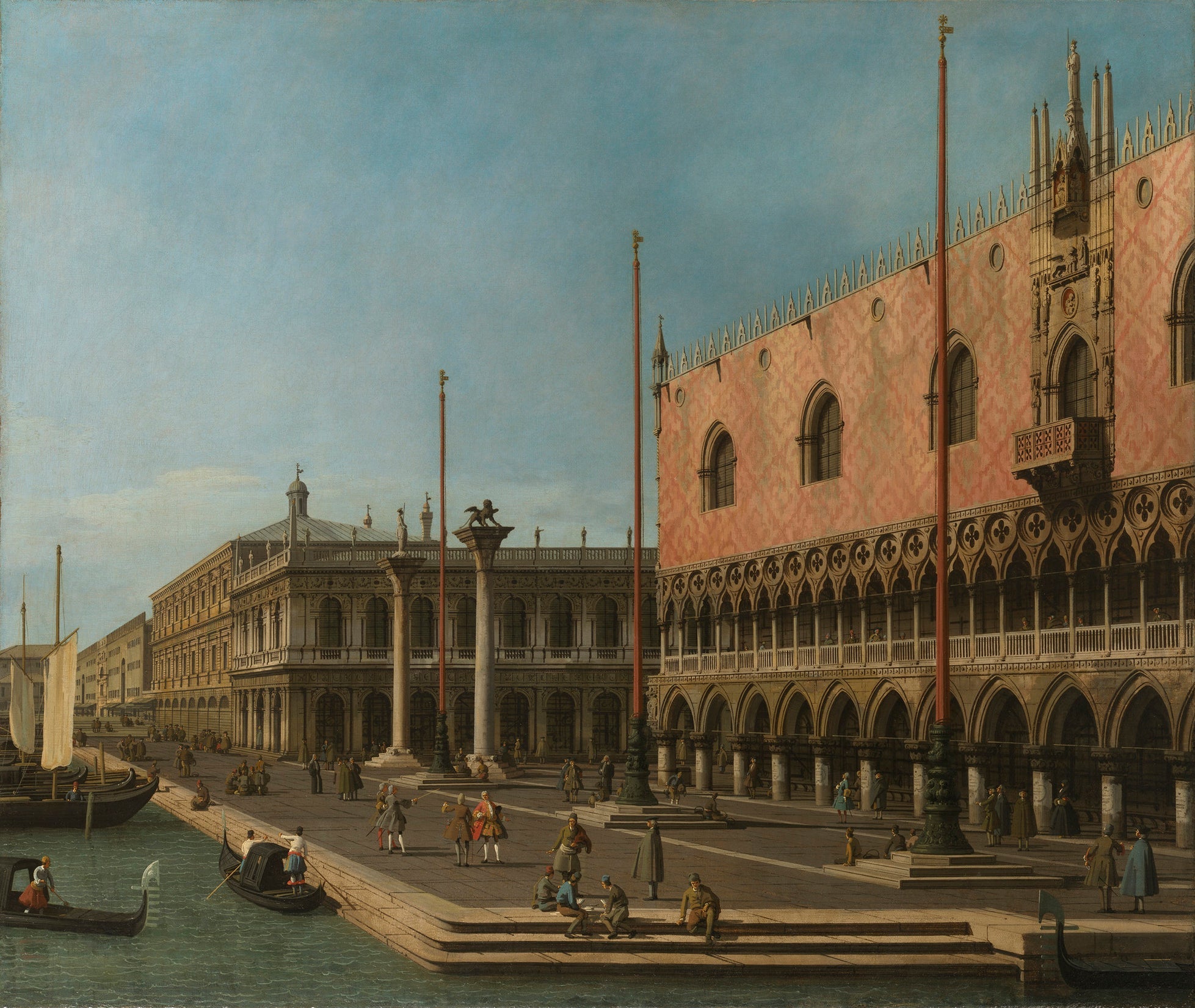 Caprice of the Môle and the Doge's Palace - Canaletto
