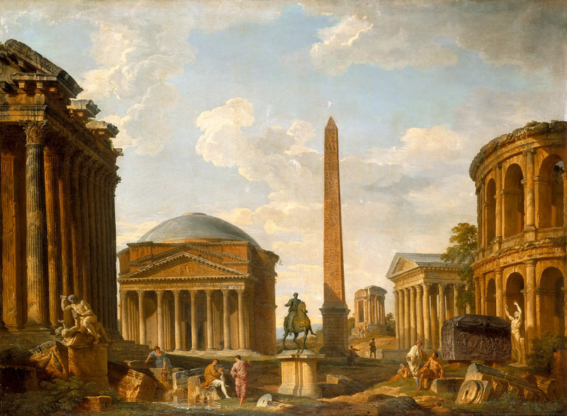 Roman Caprice: The Pantheon and Other Monuments - Giovanni Paolo Panini