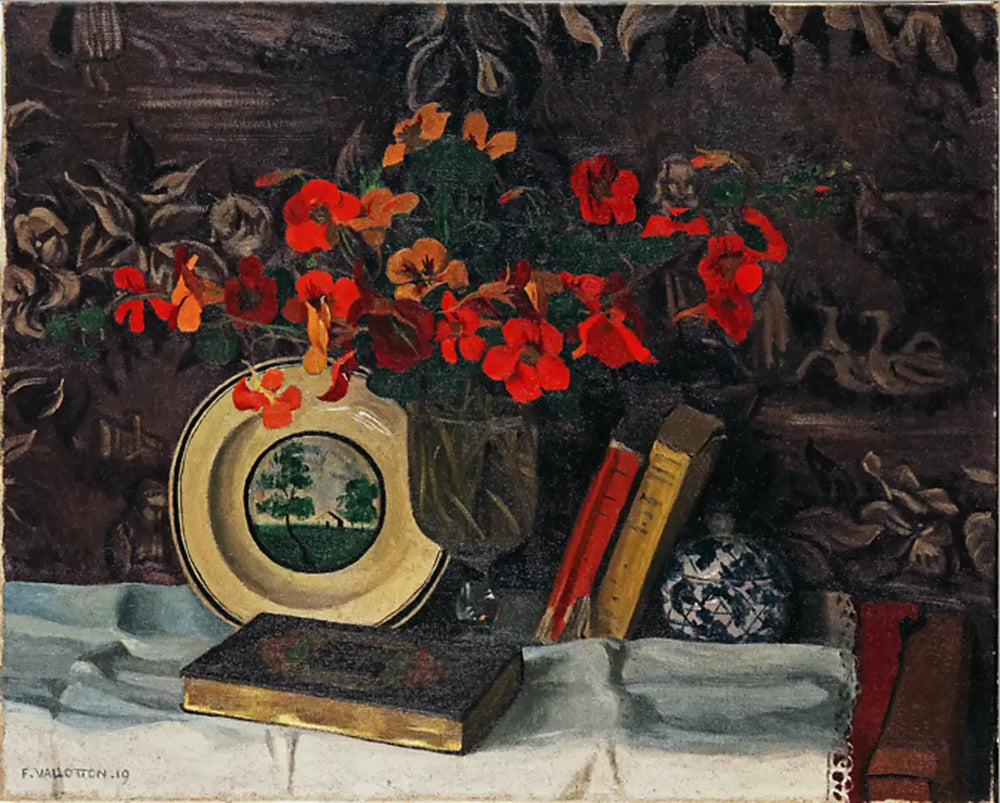 Capucines fond violet - Félix Vallotton - Alpha Reproduction