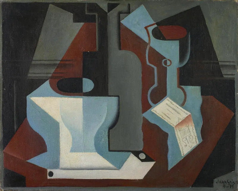 Carafe, bowl and glass - Juan Gris