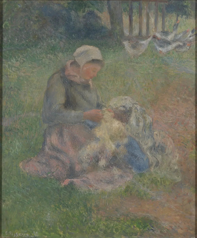 Wool Carder - Camille Pissarro