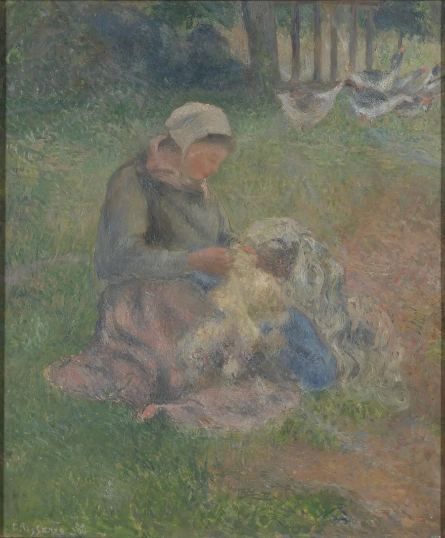 Wool Carder - Camille Pissarro
