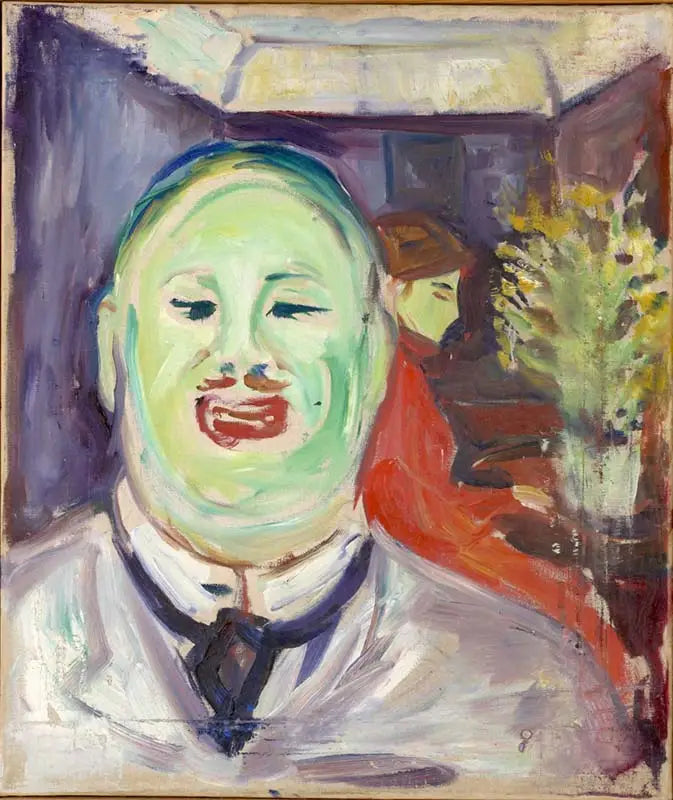 Caricature of Henrik Lund - Edvard Munch