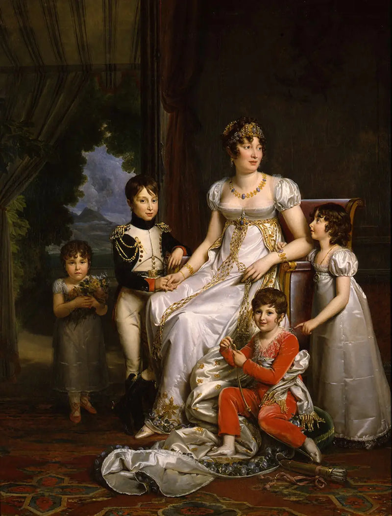 Caroline, Queen of Naples and Her Children - François Gérard