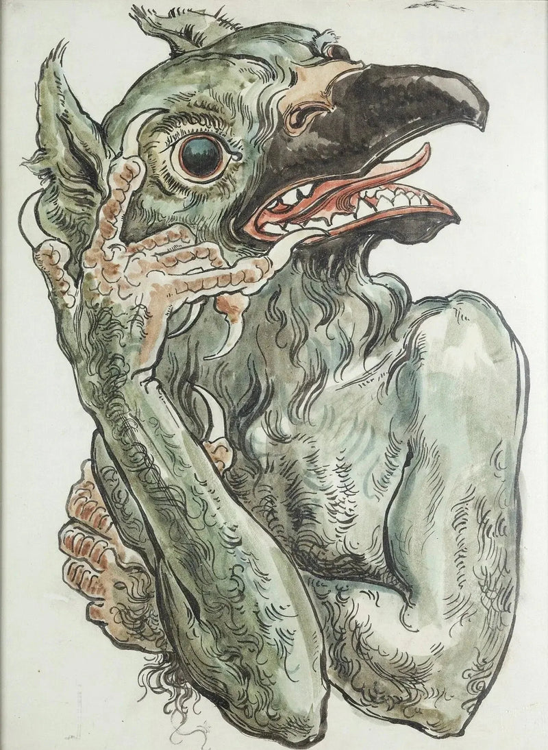 Map of the polychromy of the Church of St. Mary - The Devil with a bird's head - Jan Matejko