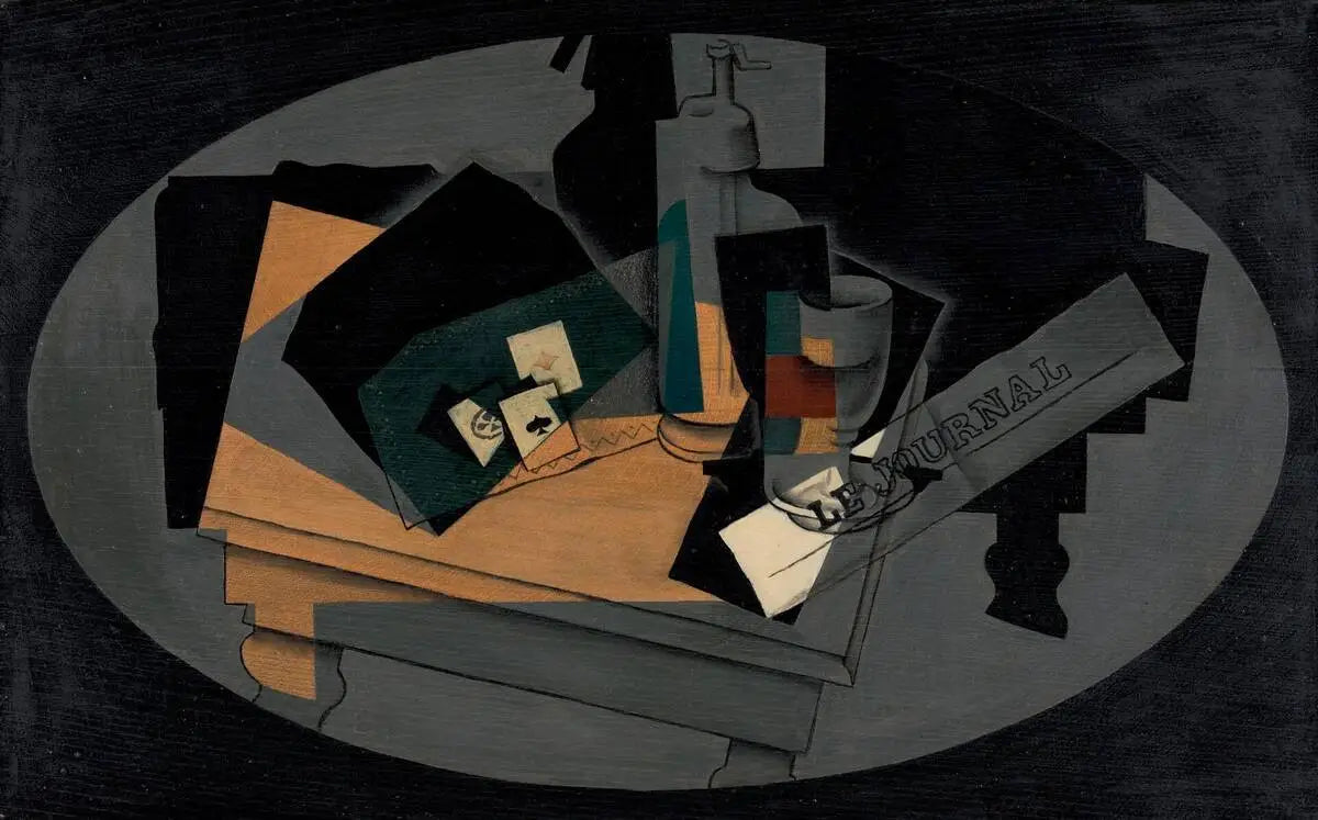 Cartes à jouer et siphon - Juan Gris - Alpha Reproduction