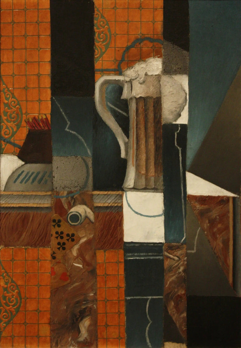 Playing cards and beer glass - Juan Gris