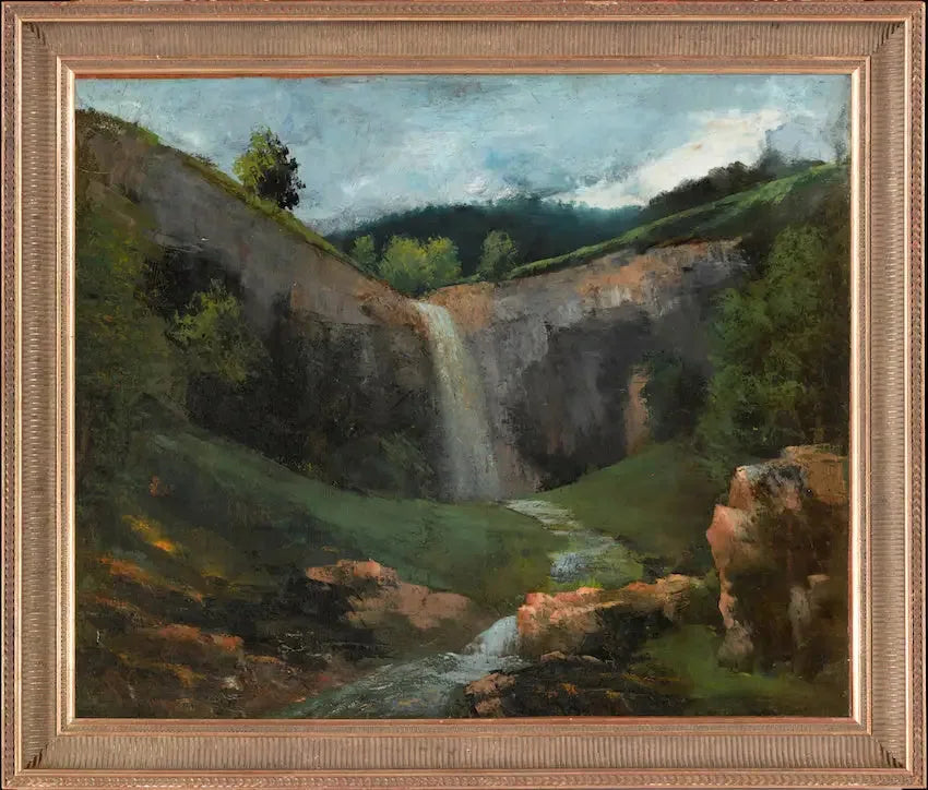 Cascade and Stream - Gustave Courbet