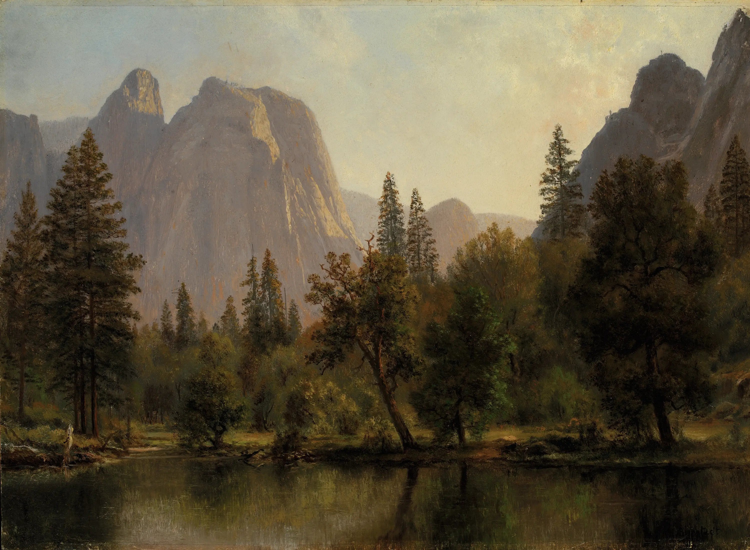 Cathedral Rocks vallée de Yosemite - Albert Bierstadt - Alpha Reproduction