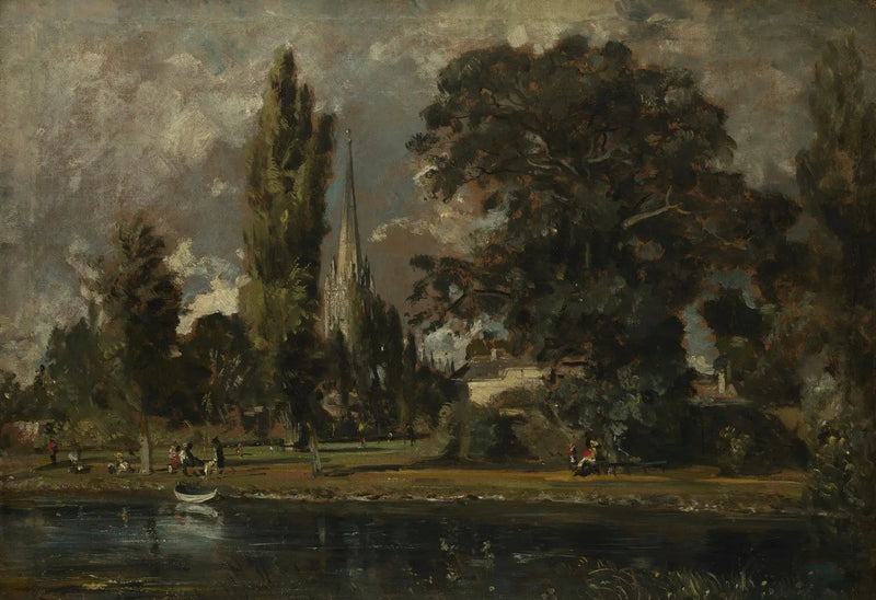 Salisbury Cathedral and Leadenhall from the Avon River - John Constable