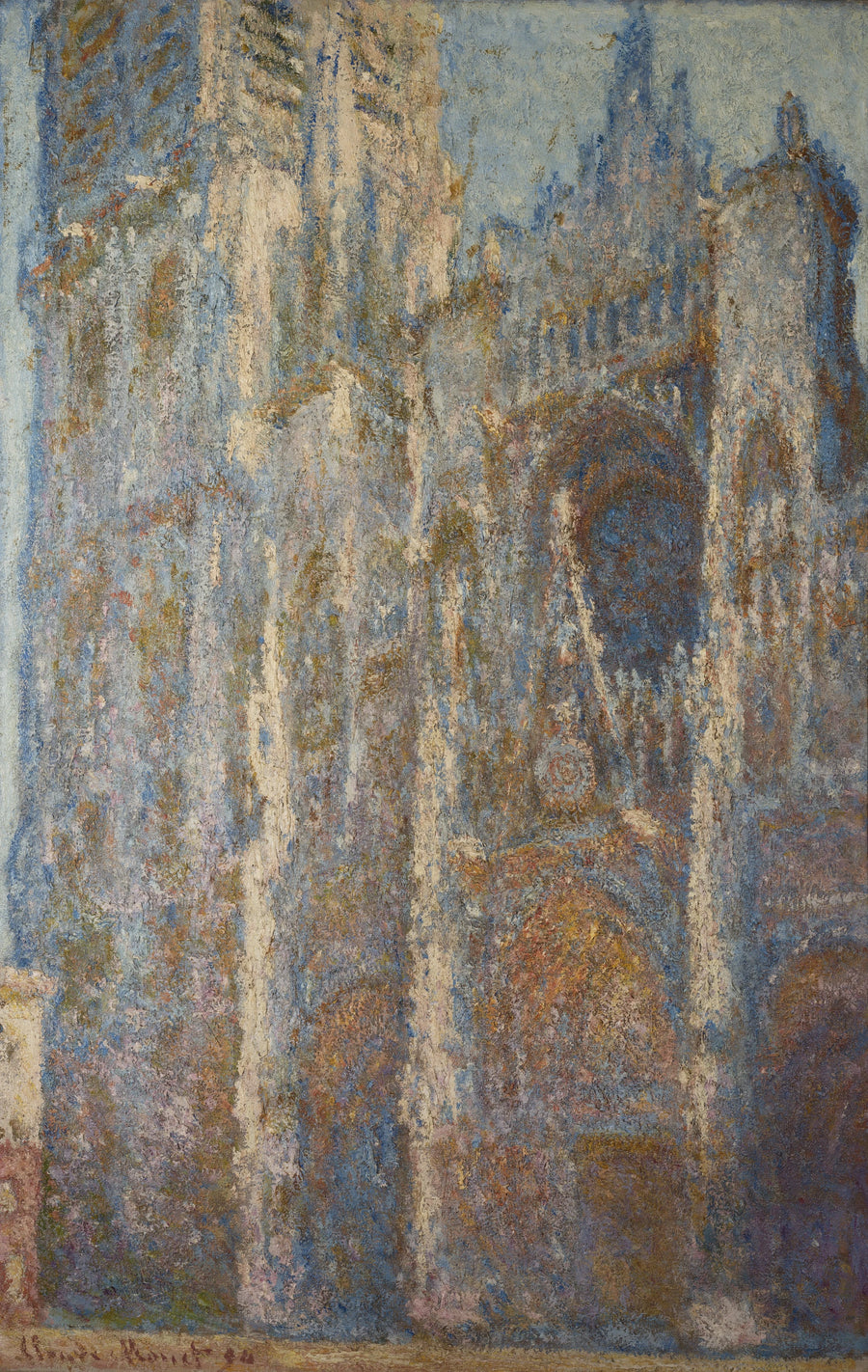 The Rouen Cathedral, the Portal and the Tour d'Albane, Noon - Claude Monet