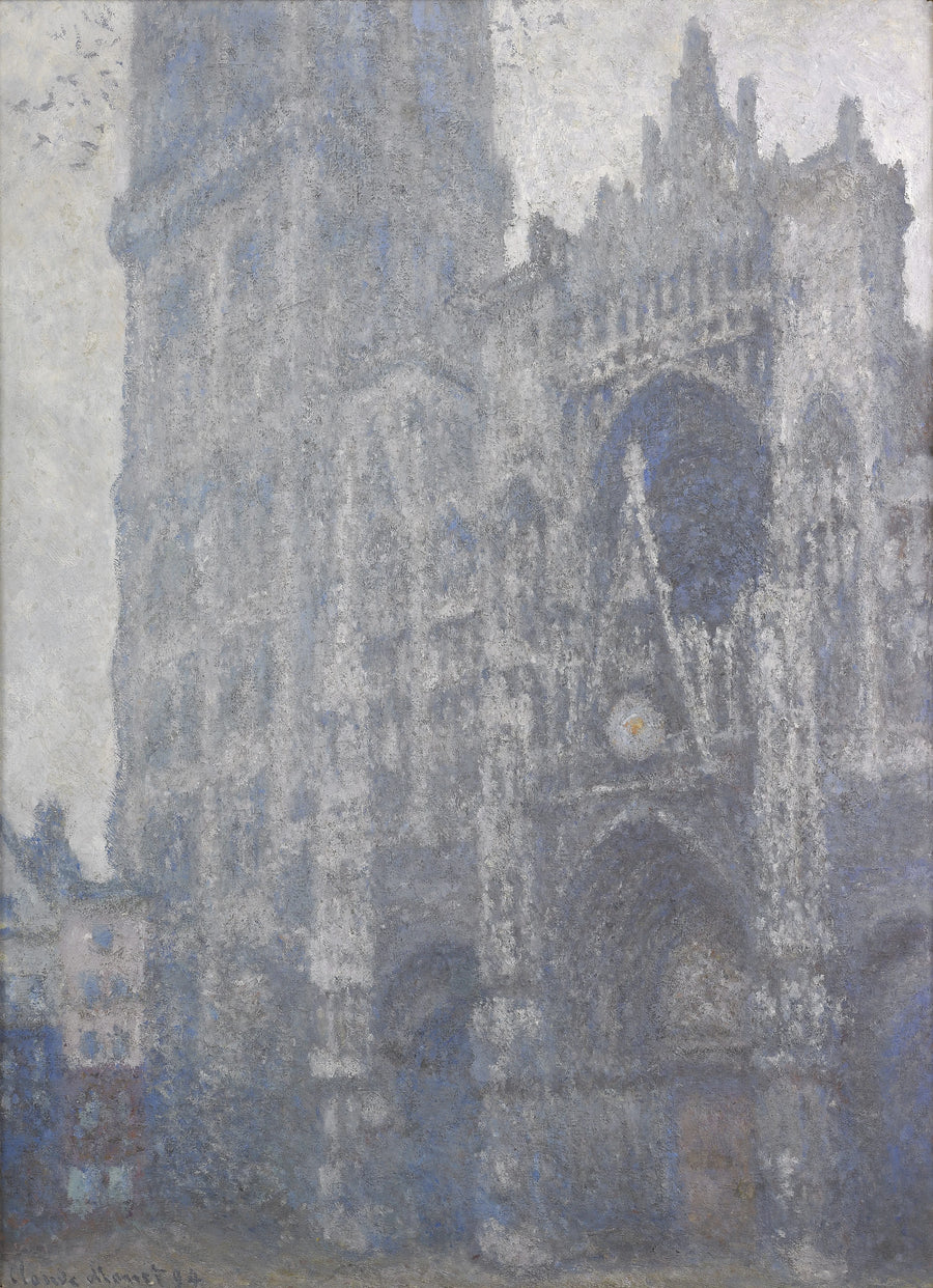 The Rouen Cathedral, the Portal and the Albane Tower, Grey Weather - Claude Monet