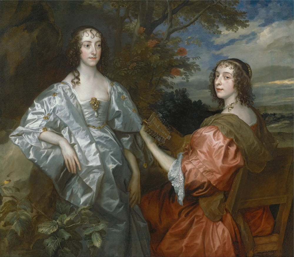 Catherine, comtesse de Chesterfield, et Lucy, comtesse de Huntingdon - Antoine van Dyck image 1 reproduction artisanale de tableau