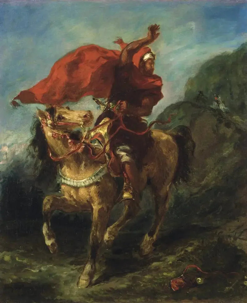 Arab Horseman Signaling - Eugène Delacroix
