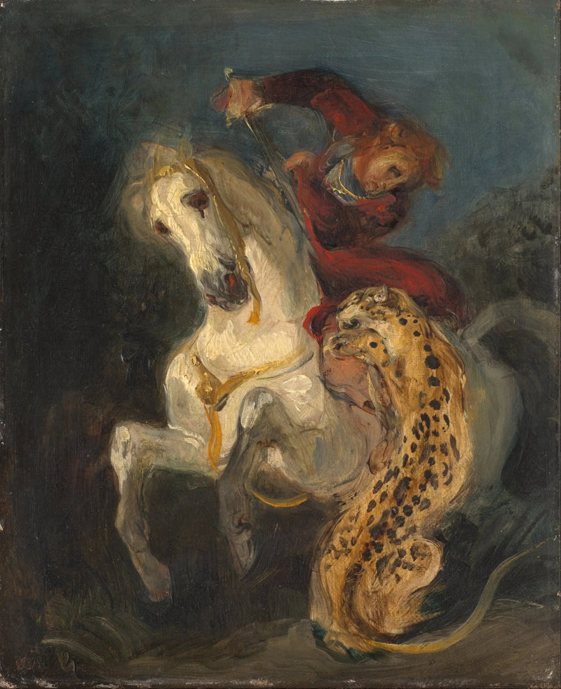 Horseman Attacked by a Jaguar - Eugène Delacroix