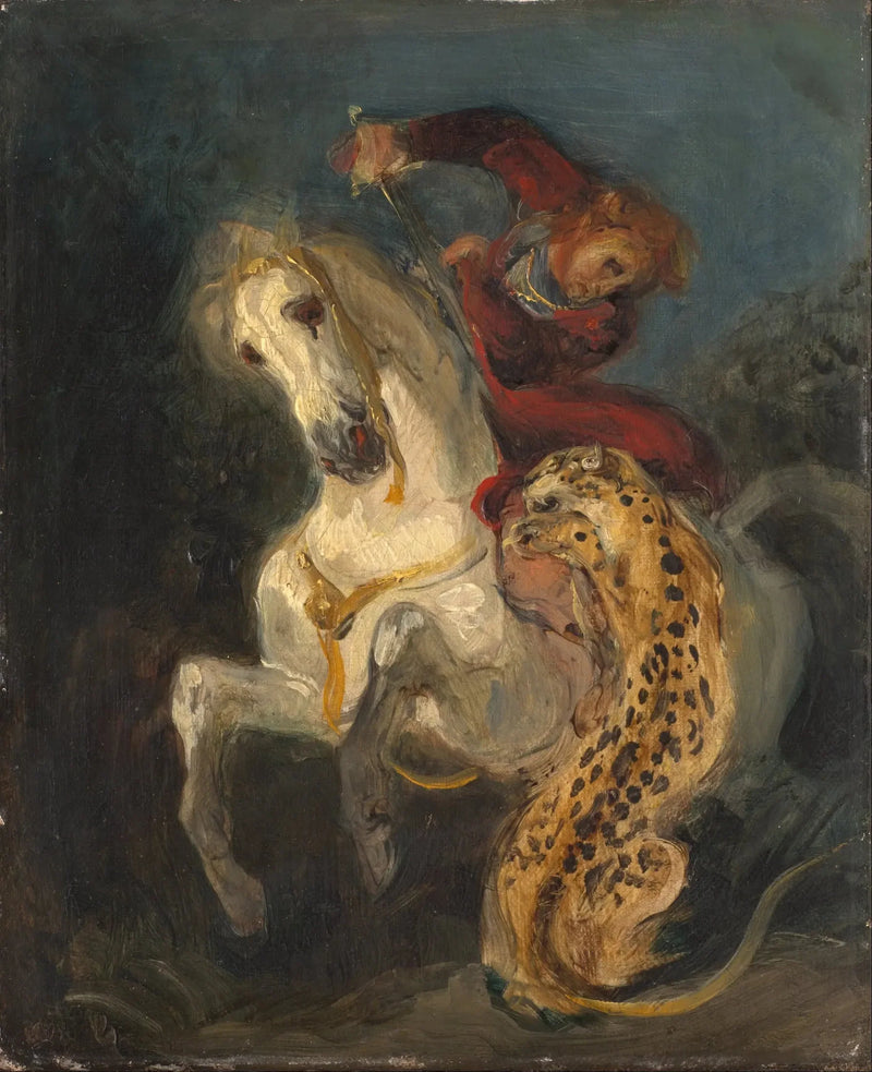 Horseman Attacked by a Jaguar - Eugène Delacroix
