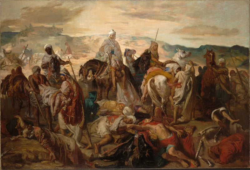Arab Horsemen Removing Their Dead - Théodore Chassériau