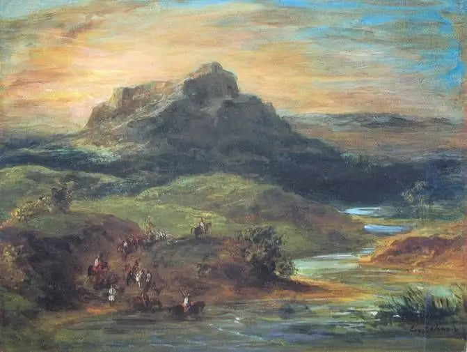 Arab Horsemen Crossing the Sebou - Eugène Delacroix
