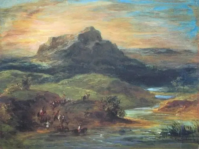 Arab Horsemen Crossing the Sebou - Eugène Delacroix