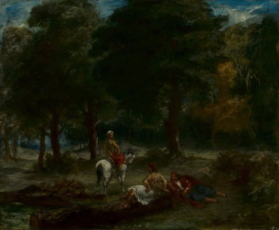 Greek Horsemen at Rest in a Forest - Eugène Delacroix