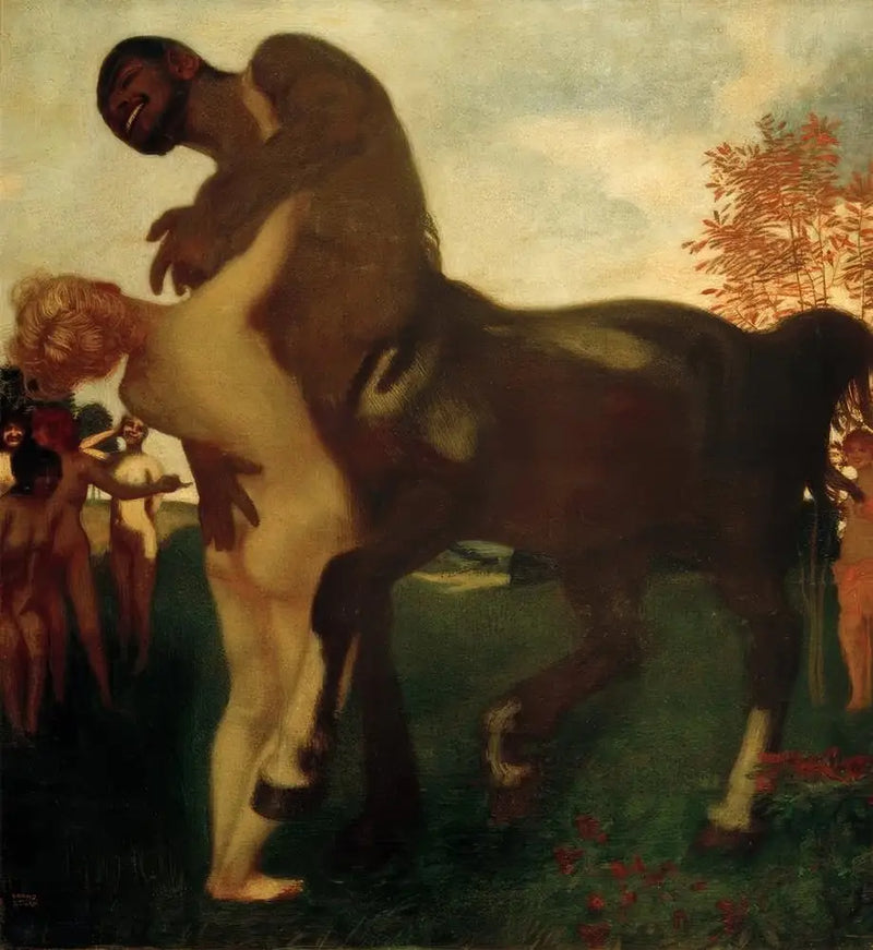 Centaur and Nymph - Franz Von Stuck