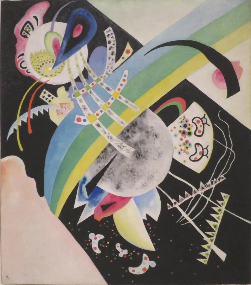 Circles on Black Background - Vassily Kandinsky