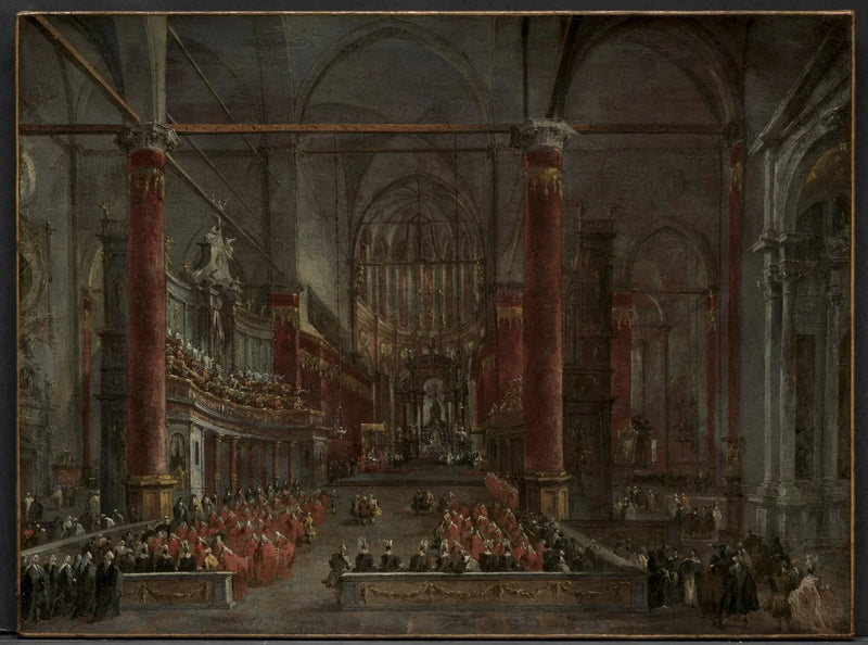 Pontifical Ceremony at the Saint-Jean-Baptiste Church of Venice, 1782 - Francesco Guardi