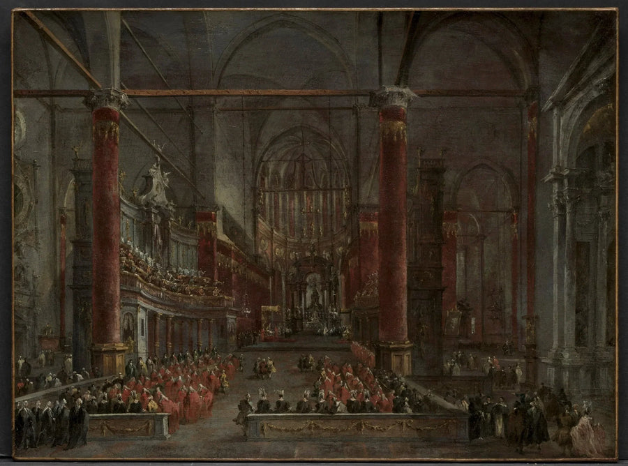 Pontifical Ceremony at the Saint-Jean-Baptiste Church of Venice, 1782 - Francesco Guardi